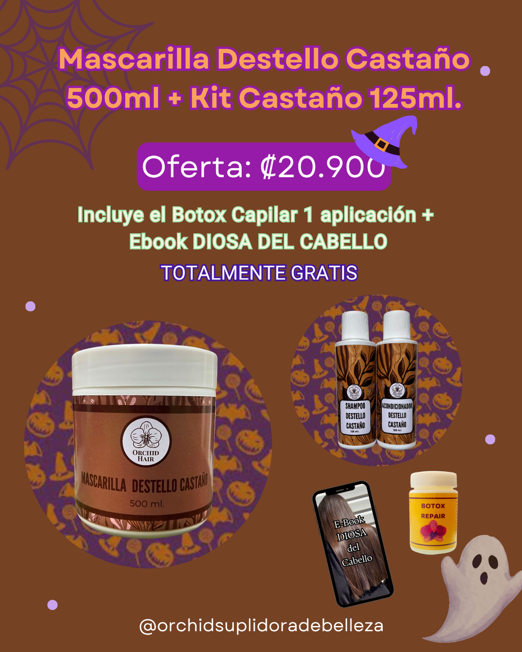 Mascarilla Destello Castaño 500ml