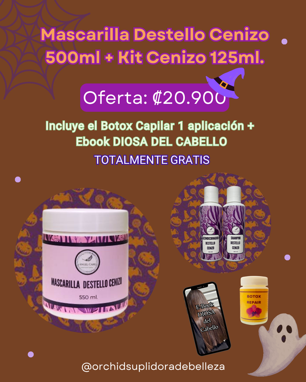 Mascarilla Destello Cenizo 500 ml.