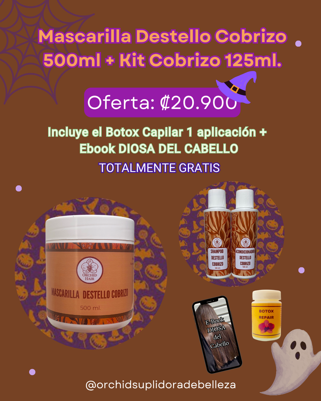 Mascarilla Destello Cobrizo de 500 ml