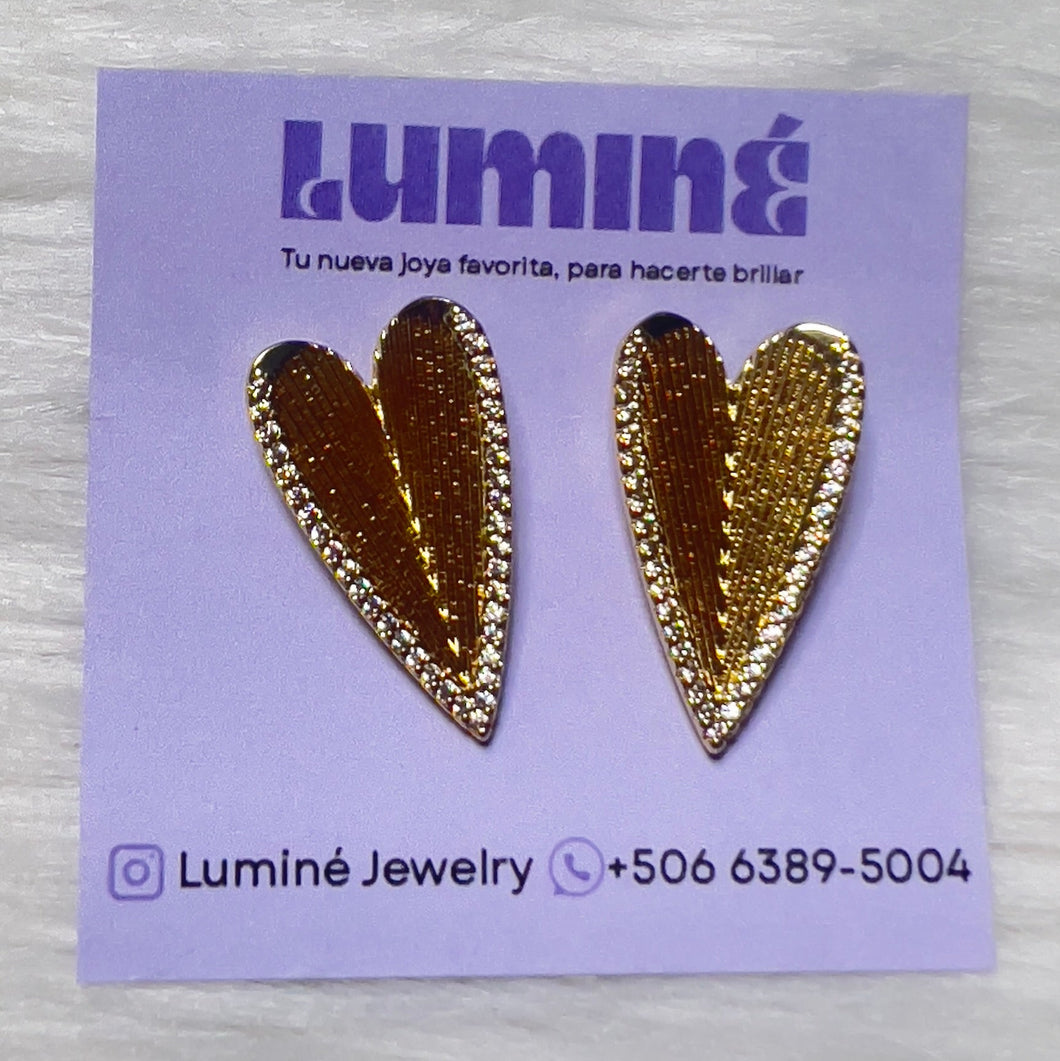 Aretes Corazón Camila Rodio Premium