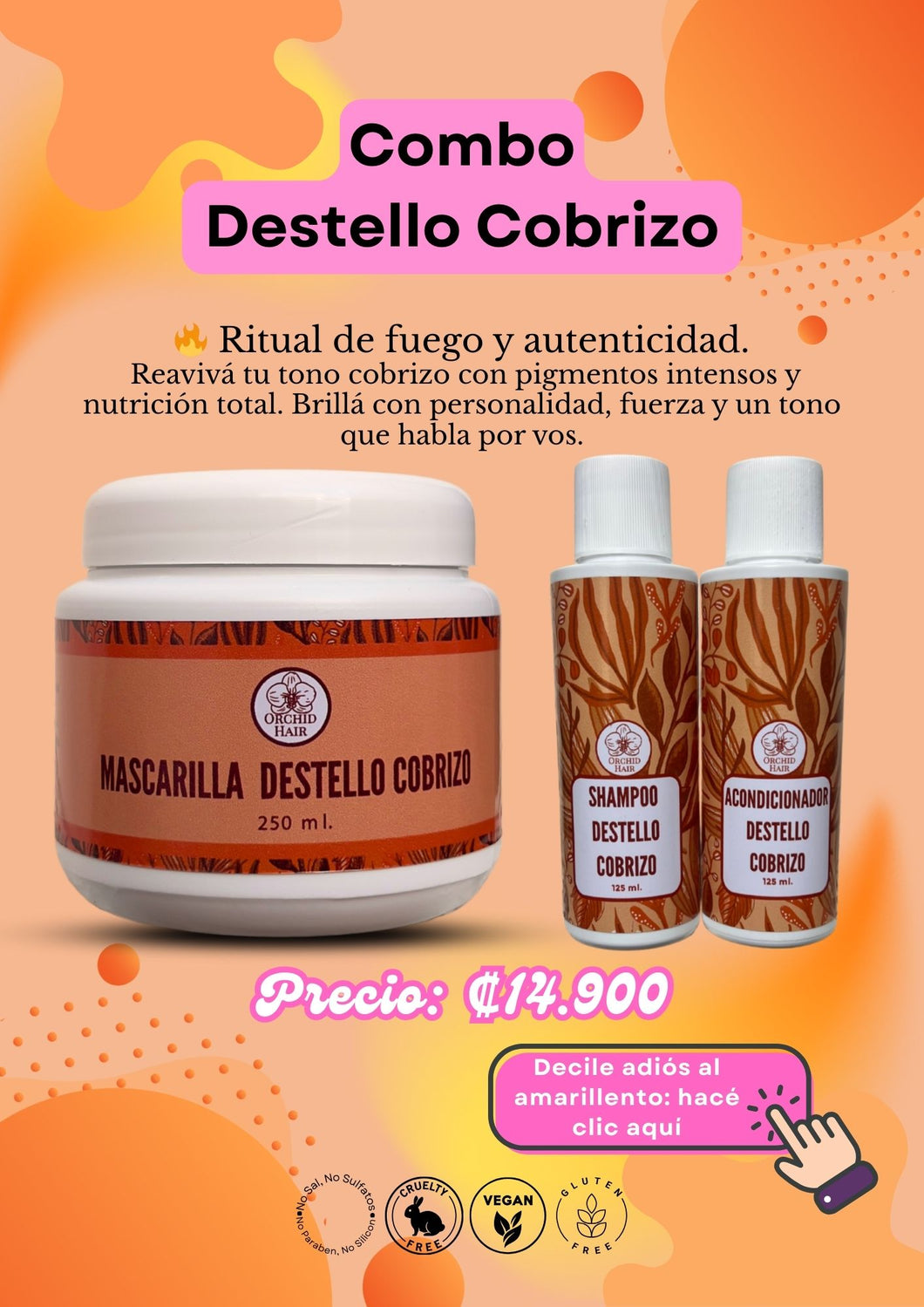 Mascarilla Destello Cobrizo 250 ml