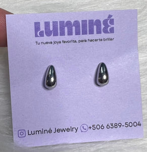 Aretes Little Drops Rodio Premium