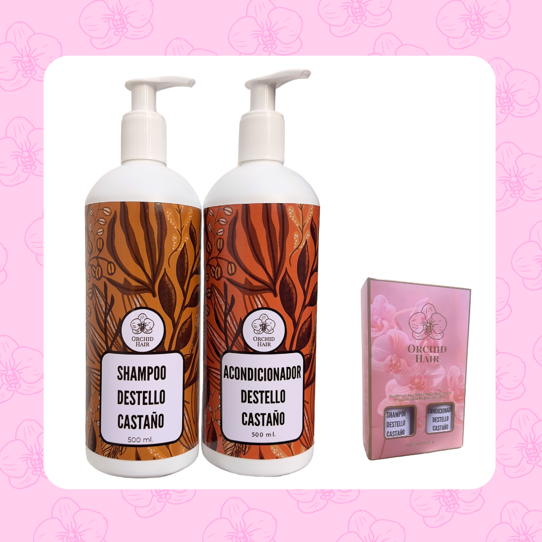 Kit Destello Castaño 500ml