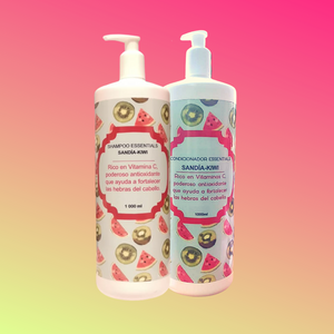 Kit Essentials Sandía-Kiwi 1000ml Shampoo y Rinse